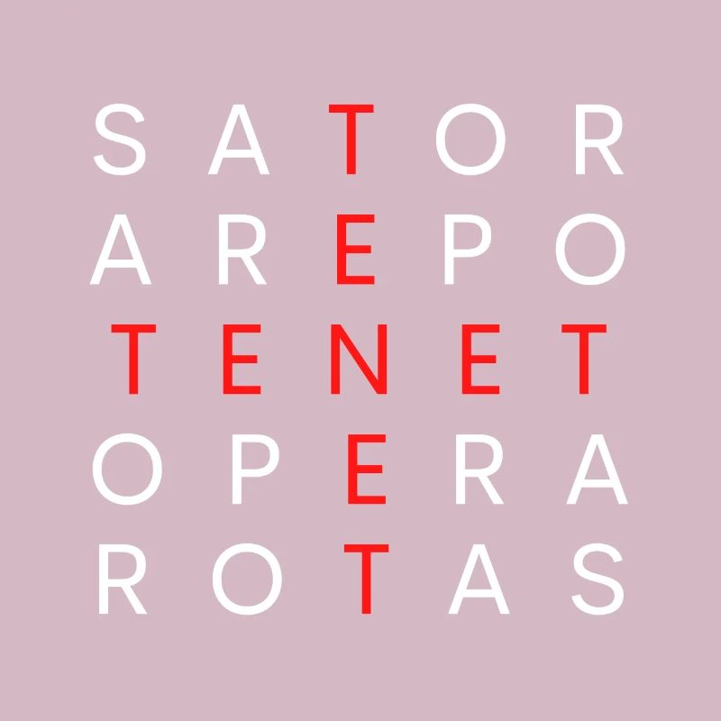 Tenet Sator square sentence palindrome gift idea