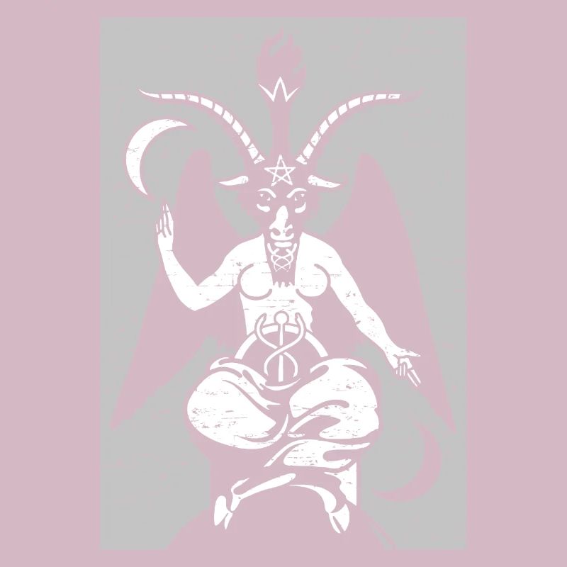 Satan Vintage Satanic Occult Devil Baphomet Goat