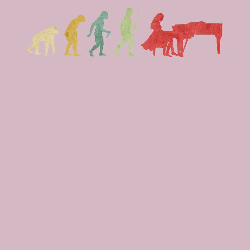 Klavier spielt eine Pianistin Evolution