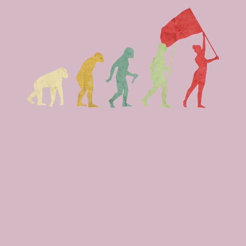 Farbwächter Flagge Mädchen Evolution
