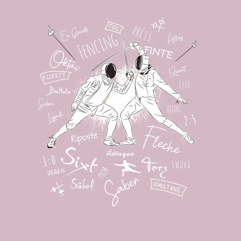 Fechten Begriffe Training Geschenk