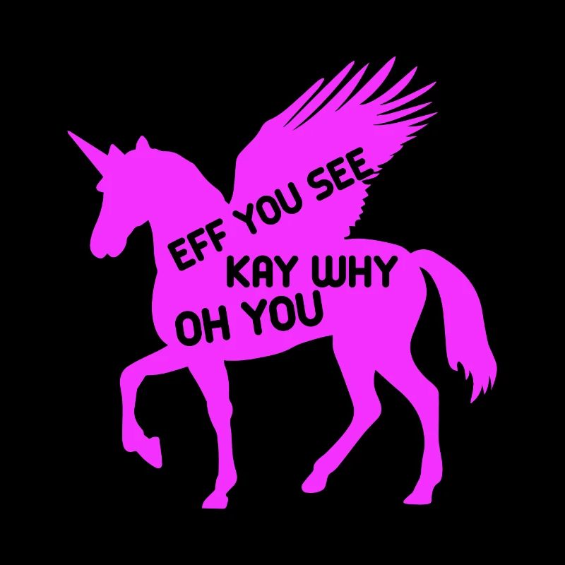 Lustiger Einhorn Spruch Mit Pinken Einhorn