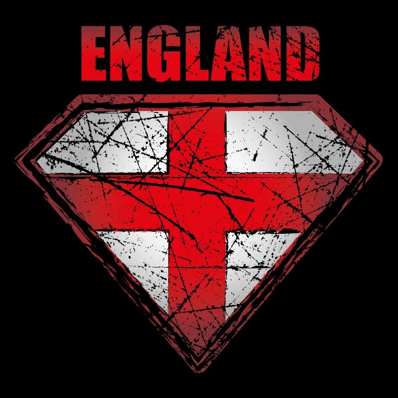 England Superheld Flagge Vintage Retro Symbol