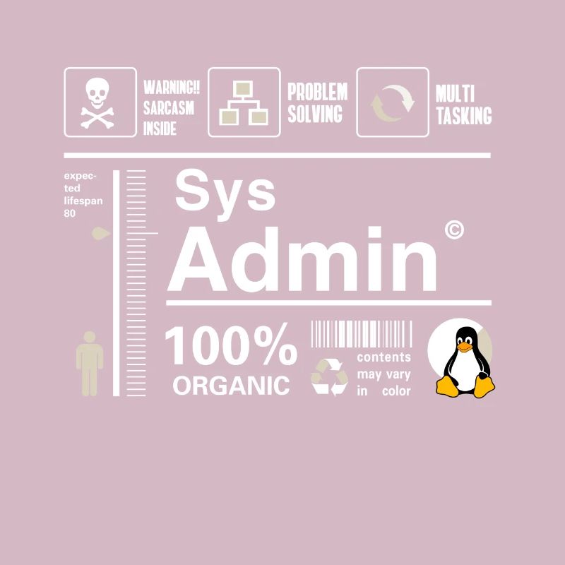 Sys Admin Penguin Ordinateur Nerd pc Platine cpu inh