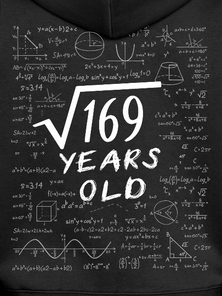 13 års fødselsdag 13 år kvadratroden af 169 matematik