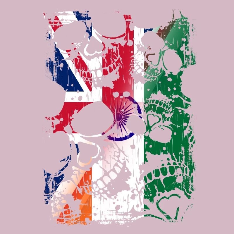 Royaume-Uni Inde Drapeau et crânes
