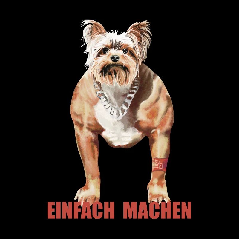 Humorvoller Doggynator mit Spruch