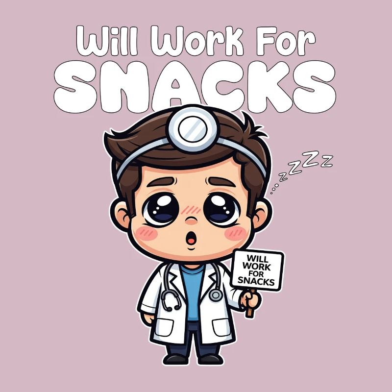 WILL WORK FOR SNACKS - DOCTOR GIFT