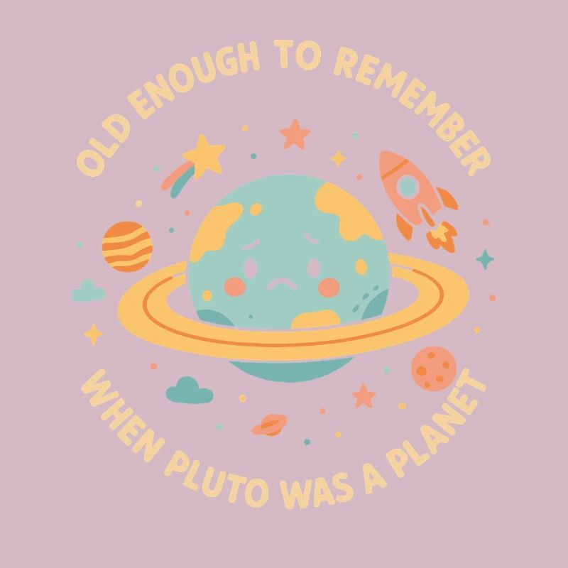 Pluto Planet Astronomy Funny Space Design