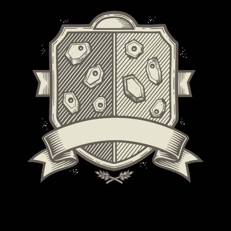 Felskletter-Wappen-Abzeichen-Design-Schild