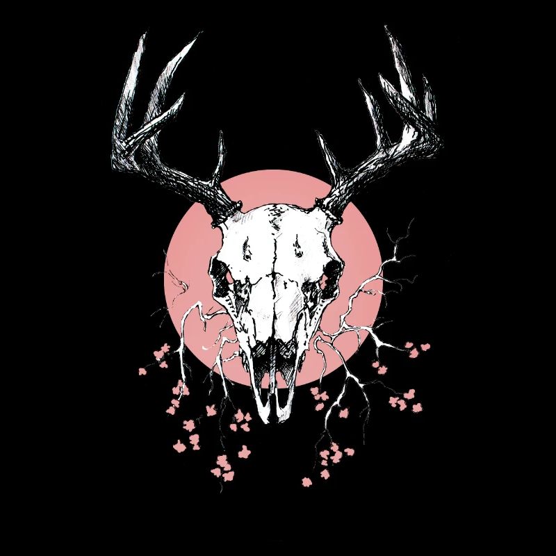 deer skull (pink)