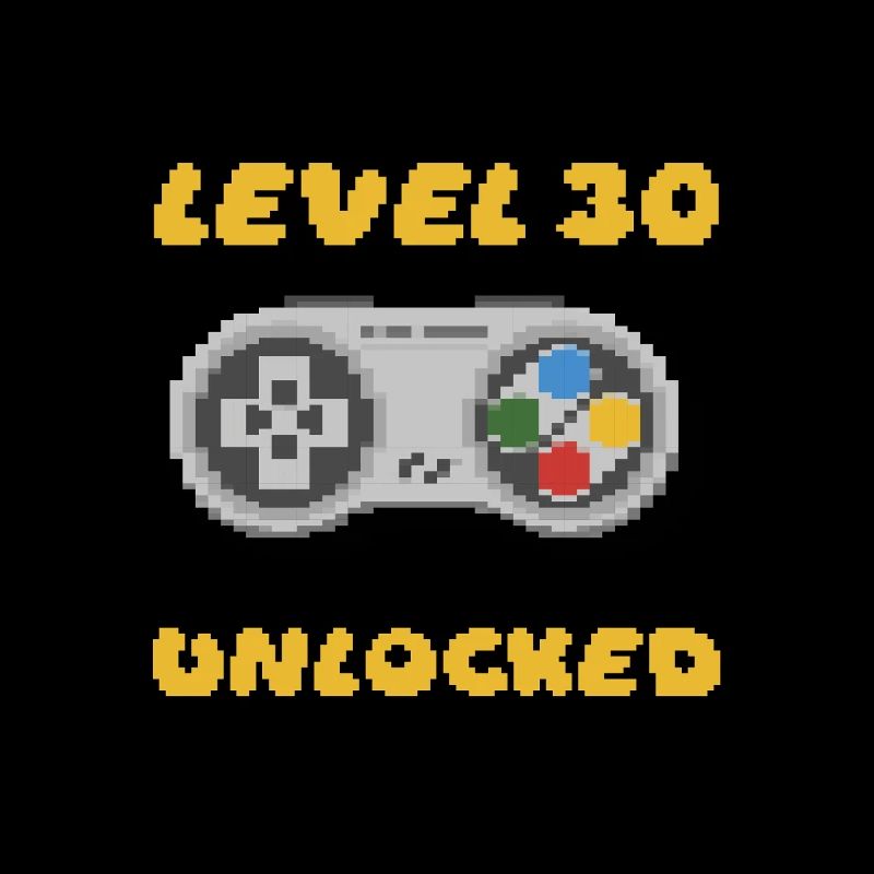 30. Geburtstag - Level 30 Unlocked 16 bit