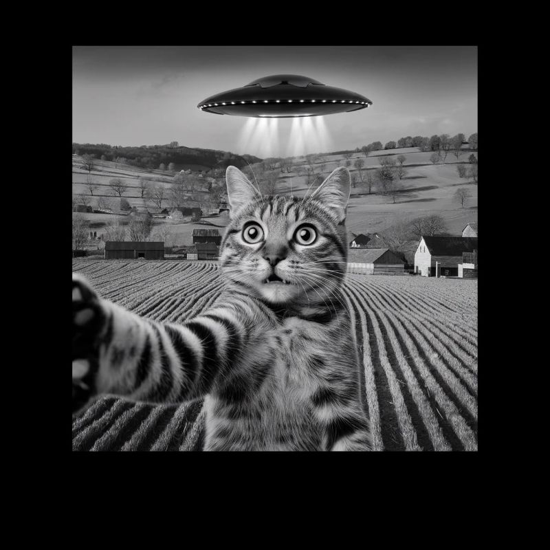 Alien-Begegnung Katze Selfie