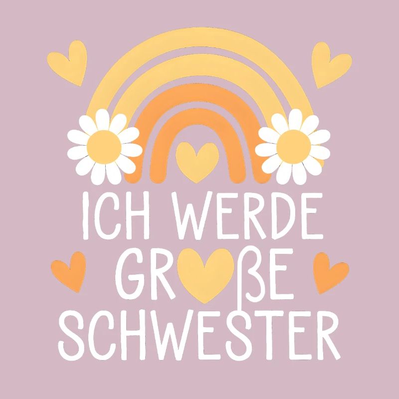 Ich Werde Große Schwester Regenbogen Boho