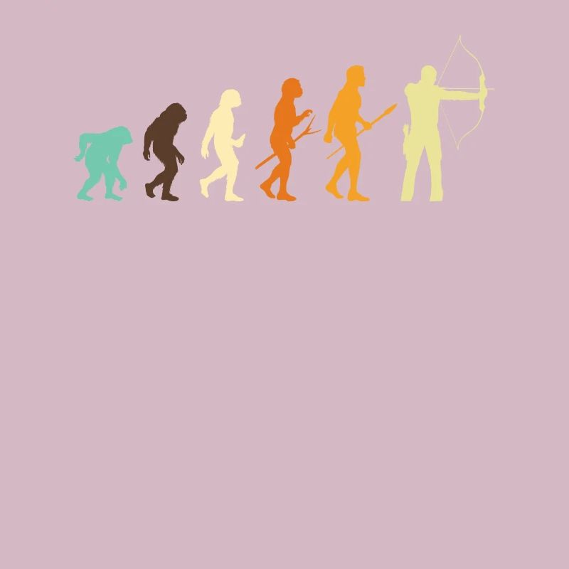 Evolution Bogenschießen Bogenschütze Geschenk