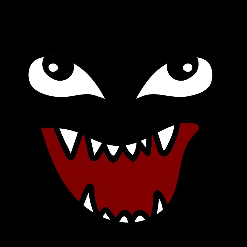 Angry face with teeth