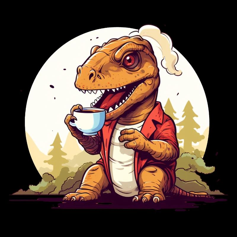 Tea-Rex - Lustiger Tee Trinker Dino