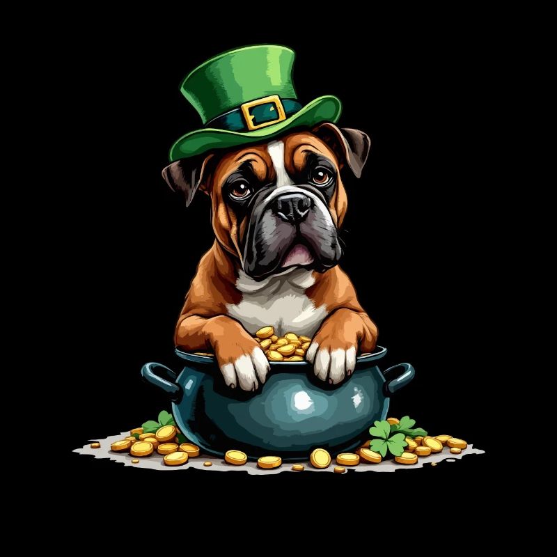 Boxer St. Patricks Day Outfit Hunde