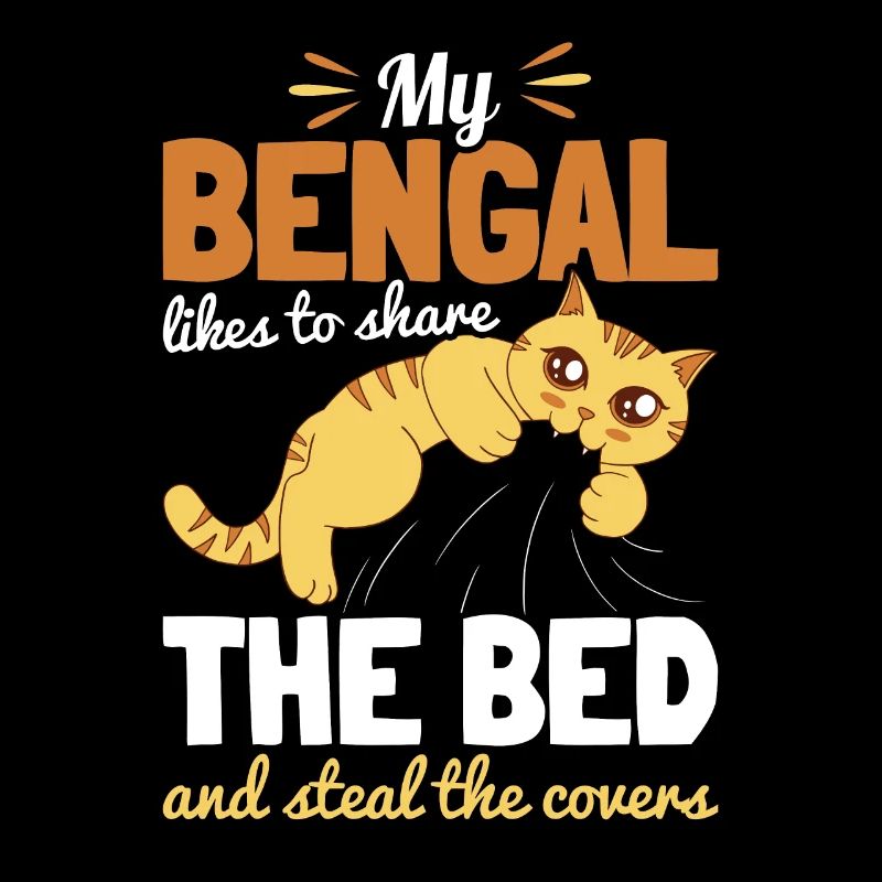 Bengal Katze Im Bett Katzenmama Katzenpapa Geschen