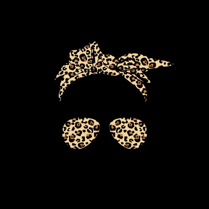 School Custodian Messy Bun Leopard Funny