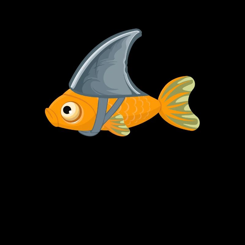 Mindset Is Everything Goldfisch mit Haifischflosse
