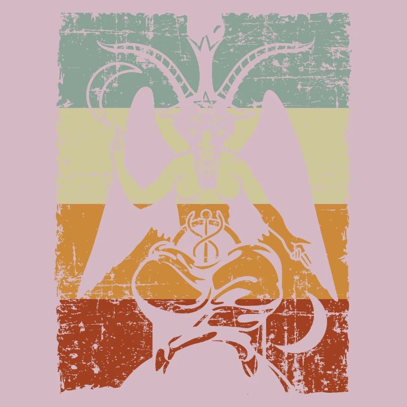 Baphomet rétro chèvre diable occulte