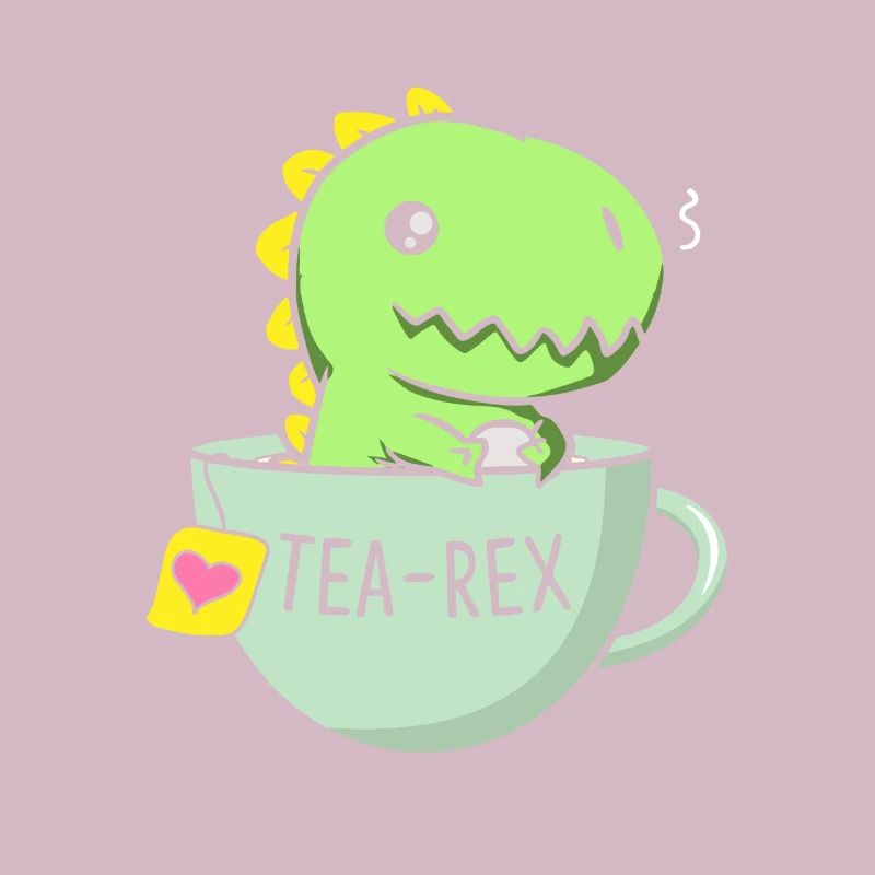 Tea Rex Cute Dinosaur TRex In A Tea Cup