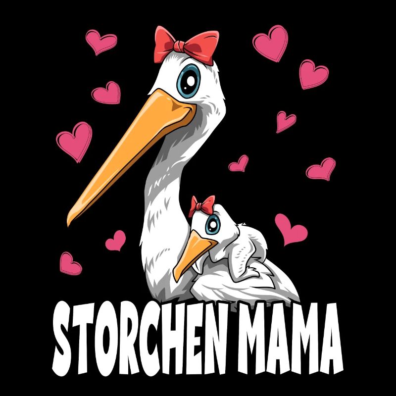 Strochen Mama Muttertag Mom Mutter Storch