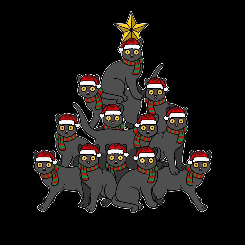 Arbre de Noël Black Cat