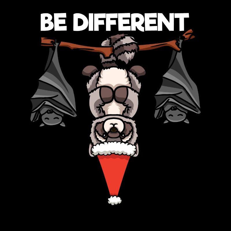 Be Different Waschbär Fledermaus Weihnachtsmann