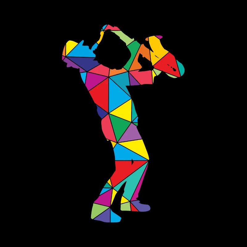 Low Poly Polygon Saxophon