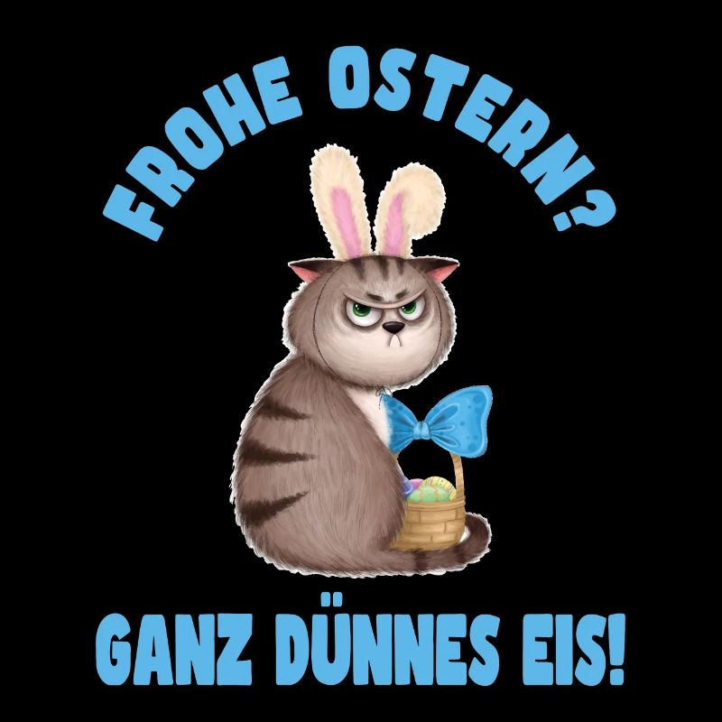 Frohe Ostern - Dünnes Eis - Katze