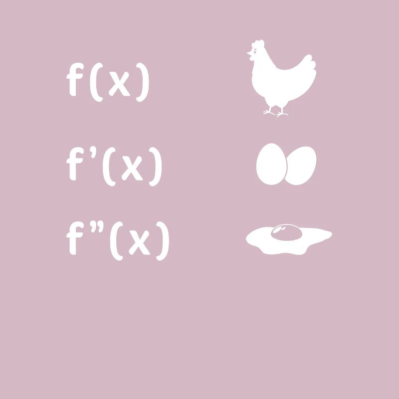 Derivative Function Chicken Egg Fried Egg Maths