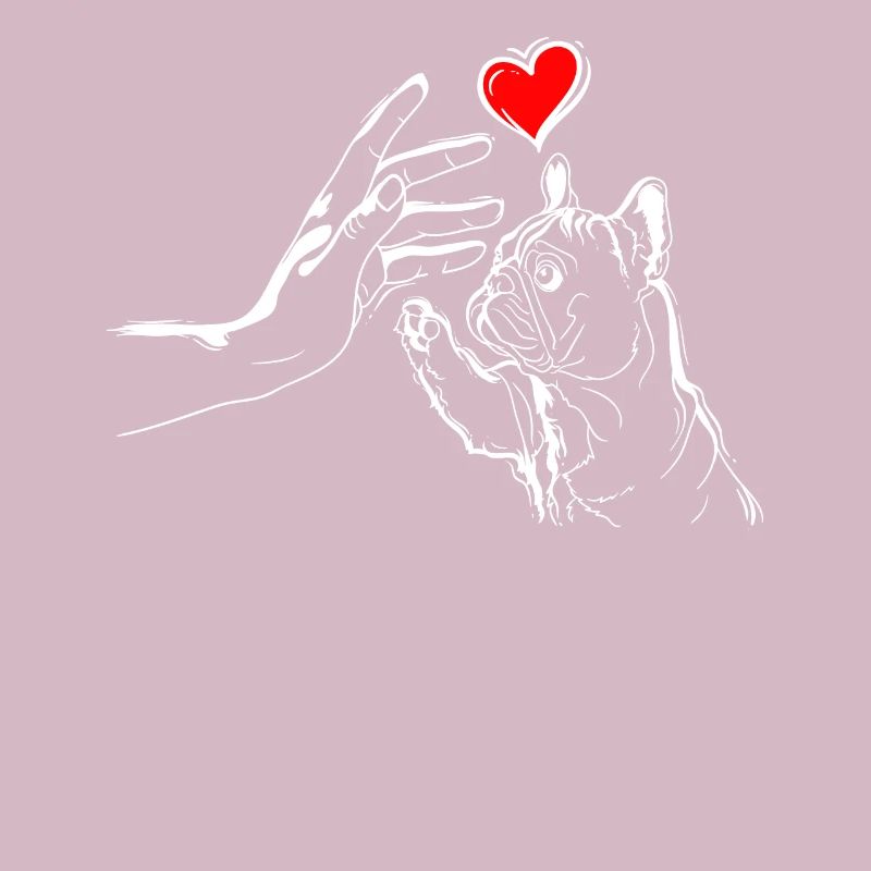 Frenchie Liebe Hund High Five