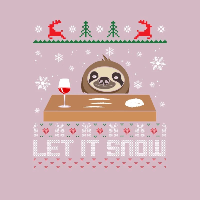 Let It Snow Sloth Pull moche