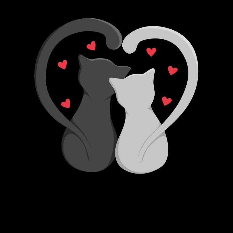 Deux cœurs de chat