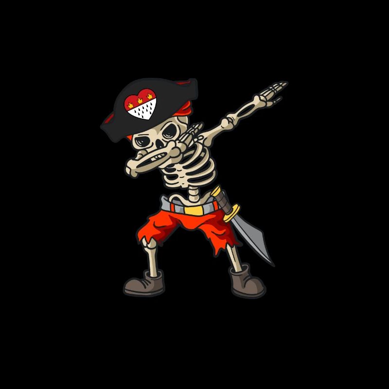 Carnaval Kölle Alaaf Dabbing Squelette Amusant avec Pirate
