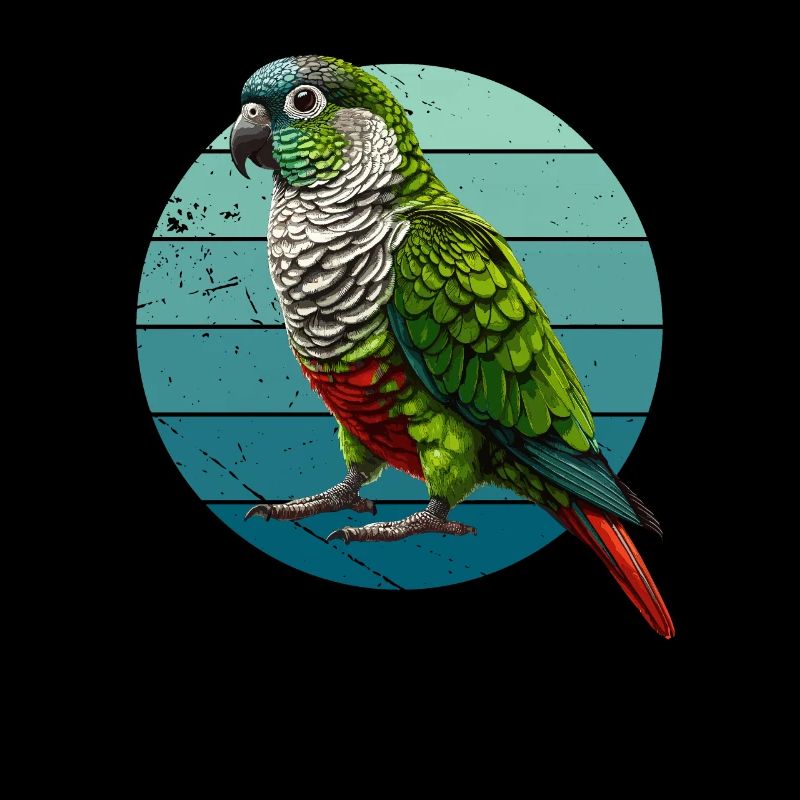 Conure à joues vertes Illustration Conure perroquet