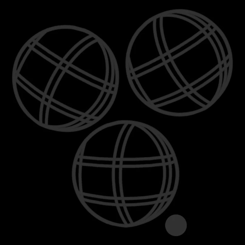 Boule Kugeln Sticker Boccia Pentaque