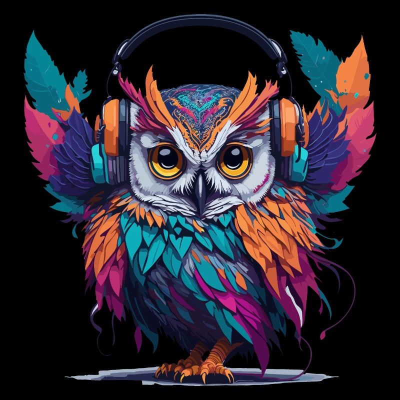 Kopfhörer Eule