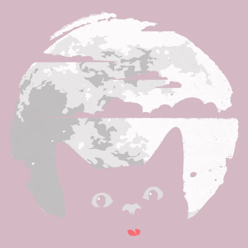 Cat disturbs full moon - causes lunar eclipse