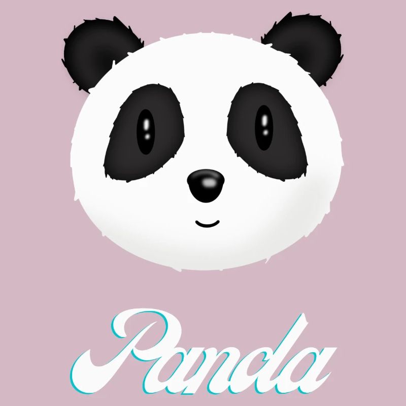 Panda Design Panda Head White Black Panda Bear