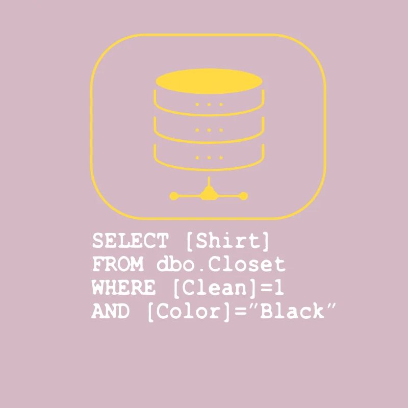 Code Datenbank SQL Sarkasmus Entwickler Geschenk