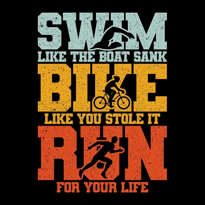 Course de vélo de natation Triathlon Course de vélo de natation