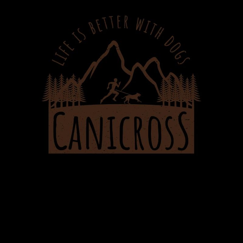 Course de canicross avec chien