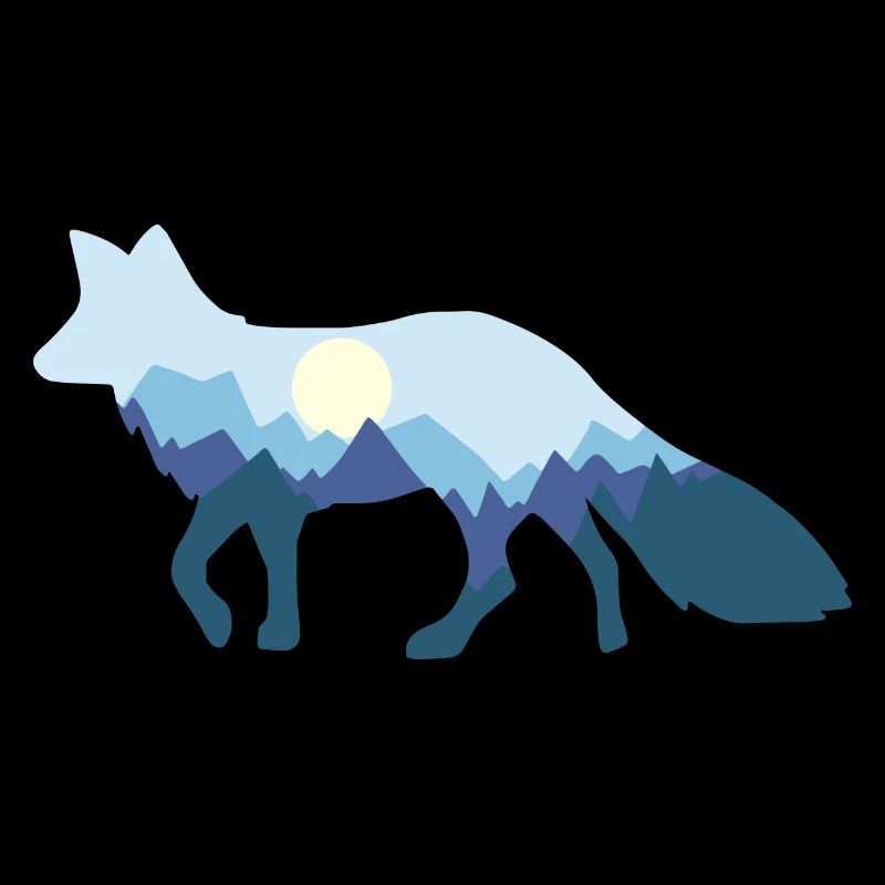 Fuchs Mondschein fox moonlight