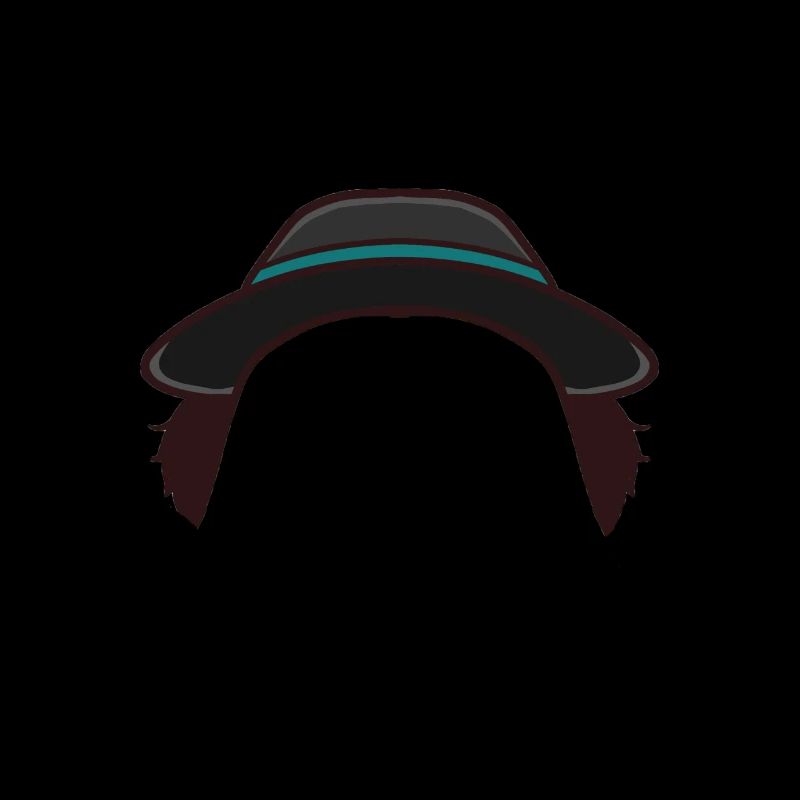 Hat with sideburns