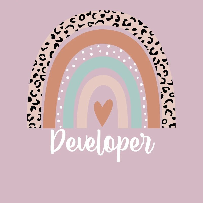 Developer Rainbow Leopard Funny Developer