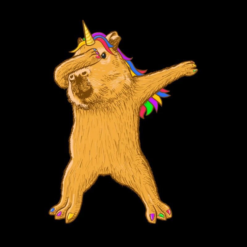 Dabbing Capybara Einhorn