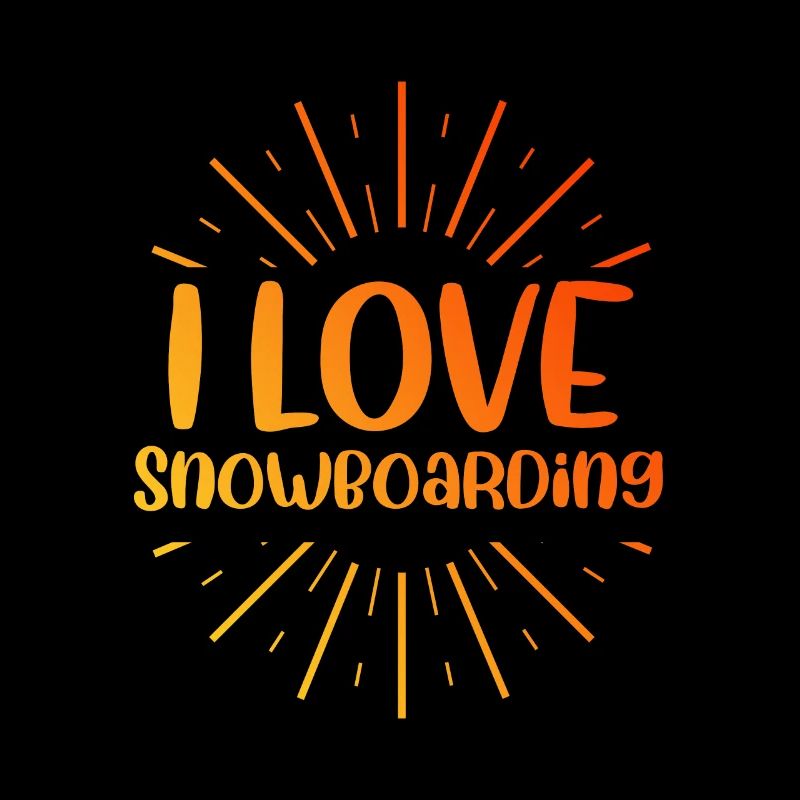 Ich liebe Snowboarding